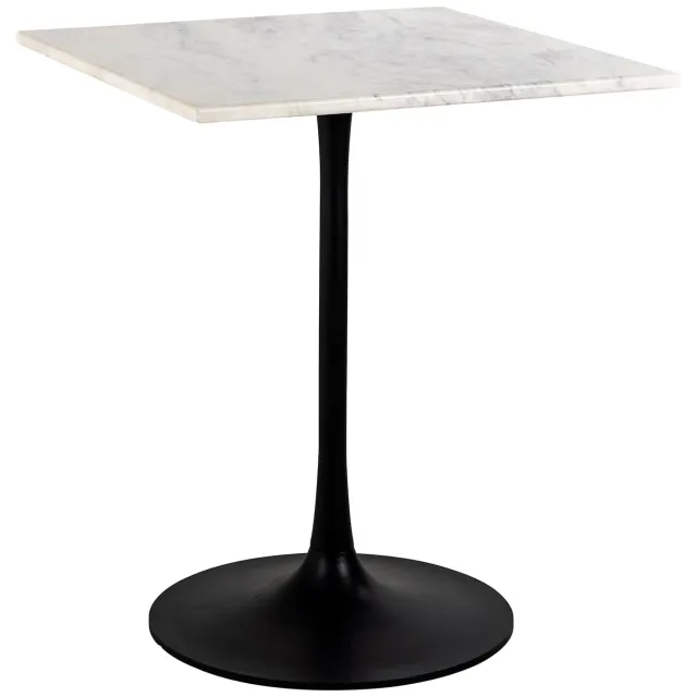 Richmond Interiors Richmond Bistrotafel 'Carlten' Marmer, 65 x 65cm, kleur Wit