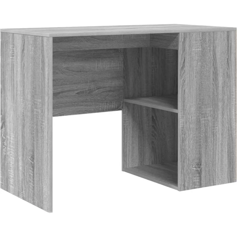 vidaXL Bureau Grijs Sonoma 102 x 50 x 75 cm Bewerkt hout, foto 3