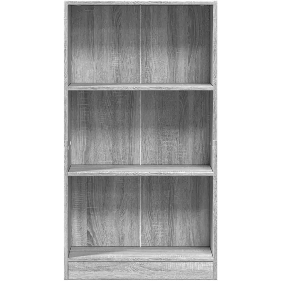 vidaXL Boekenkast 60x24x109 cm bewerkt hout grijs sonoma eikenkleurig, foto 4