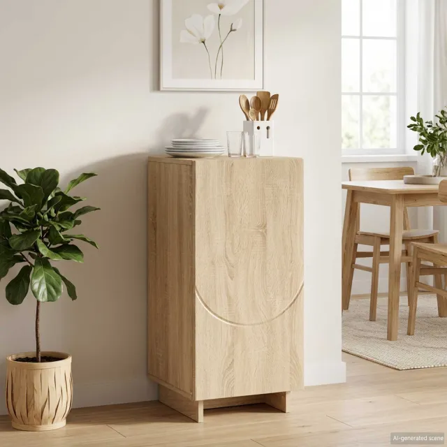 vidaXL Dressoir Sonoma Eiken 33,5 x 34,5 x 75 cm Bewerkt hout Bruin