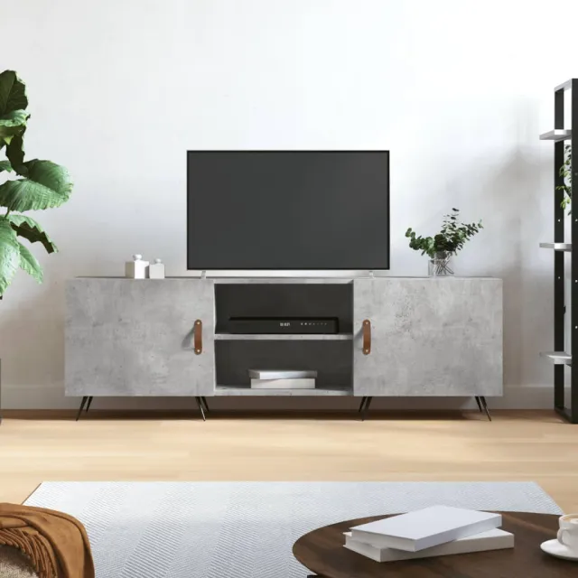 vidaXL Tv-meubel 150x30x50 cm bewerkt hout betongrijs grijs, foto 2