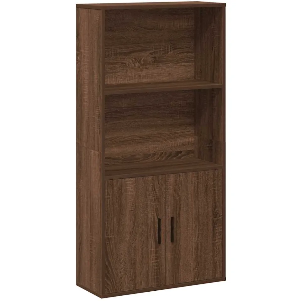 vidaXL Boekenkast 60x24x120 cm bewerkt hout bruin eikenkleurig, foto 3