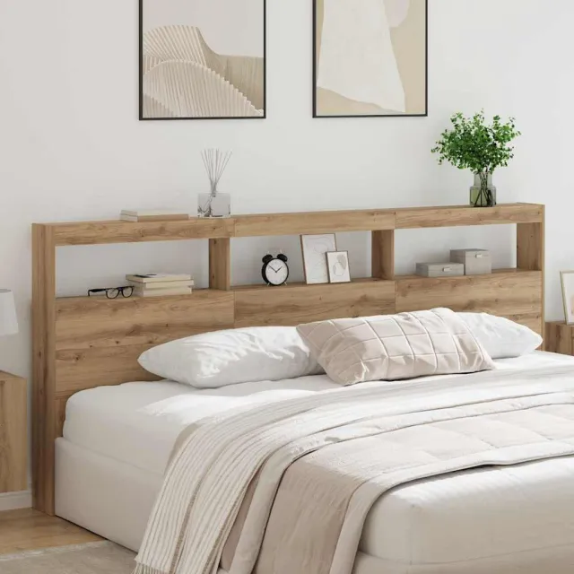 vidaXL Hoofdbord Artisan Eiken Bewerkt hout Bruin