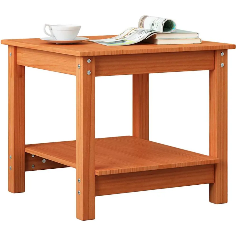 vidaXL Salontafel Wasbruin 50 x 50 x 45 cm Massief grenenhout