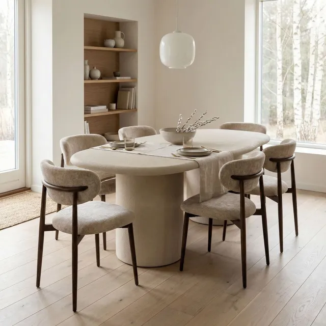 Pole to Pole Scandi Eettafel Microcement Natural
