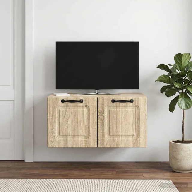 vidaXL Wandbeugel TV-kast Sonoma Eiken 59,5 x 41 x 30 cm Bewerkt hout, foto 2