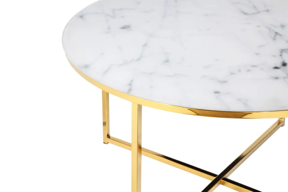 salontafel Yasmin wit met goud, foto 4