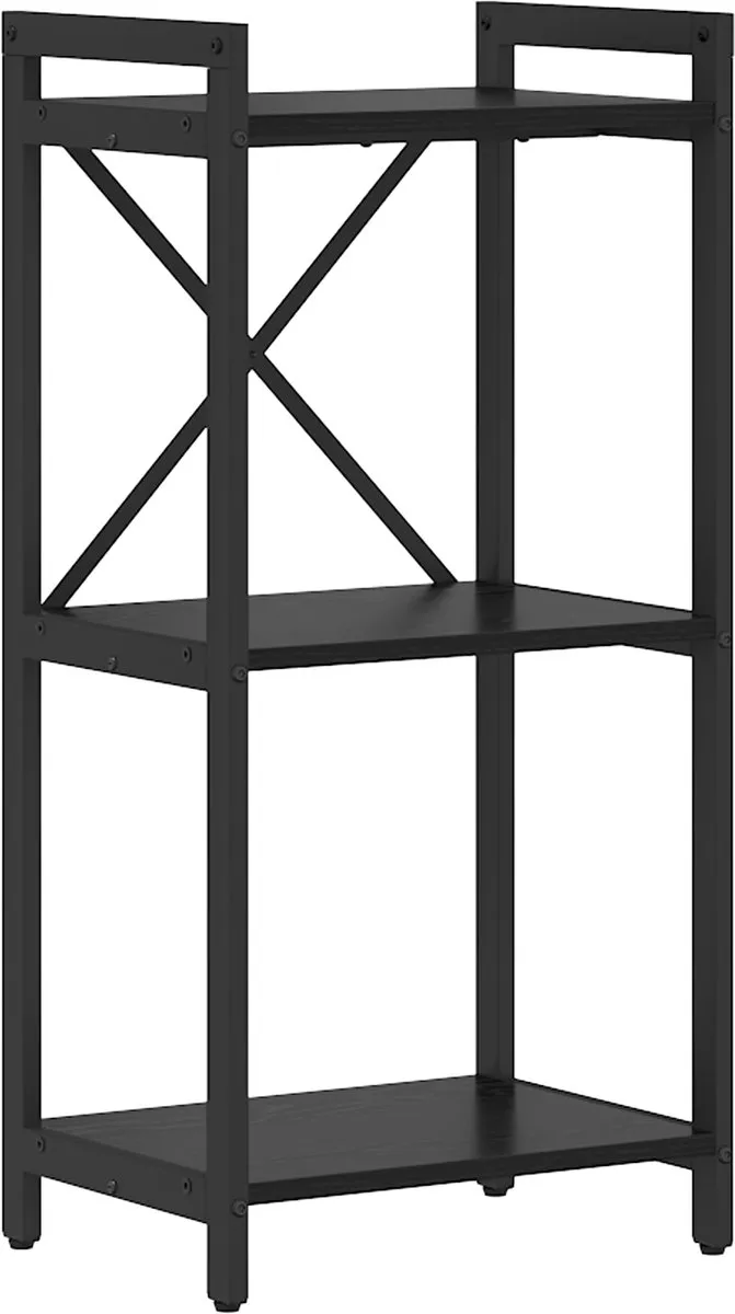 vidaXL Boekenkast 40 x 30 x 85 cm Bewerkt hout Zwart Eiken, foto 2