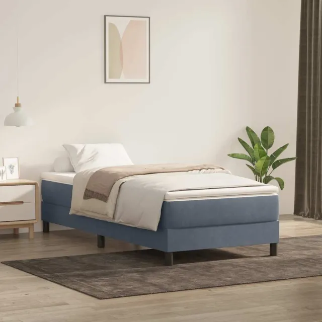 vidaXL Boxspring zonder matras fluweel donkergrijs 90x220 cm