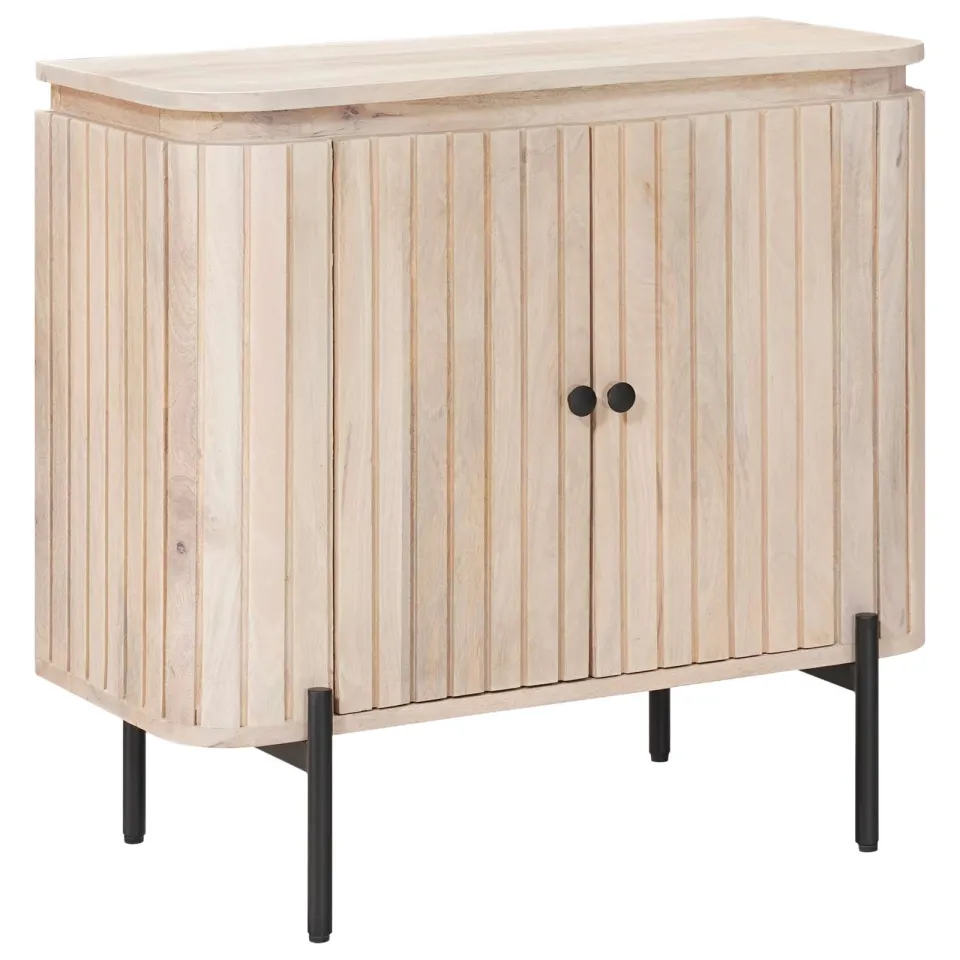 vidaXL Dressoir 70 x 30 x 65 cm Massief Mango Hout en Geengineerd Hout bruin, foto 3