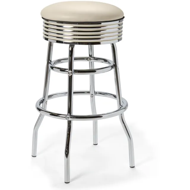 Bel Air Furniture Palace Barstool BP 77 Chrome wit