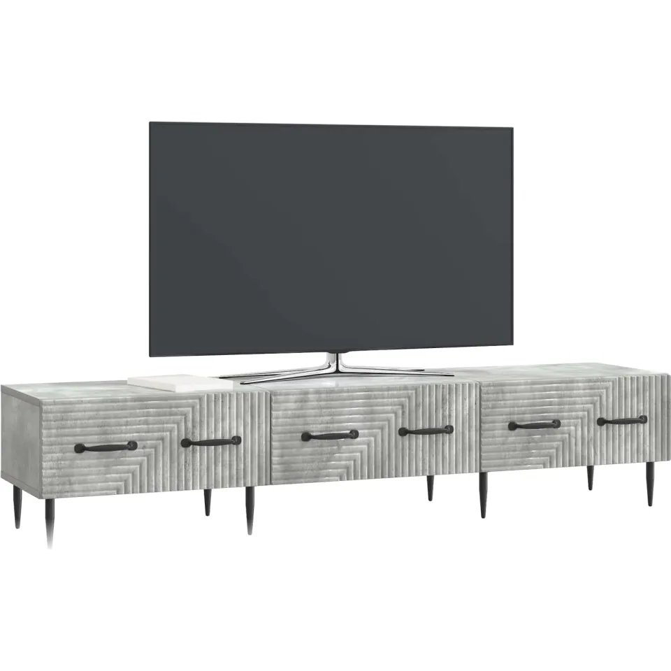 vidaXL TV-kast met lade Betongrijs 147 x 34,5 x 30 cm Bewerkt hout