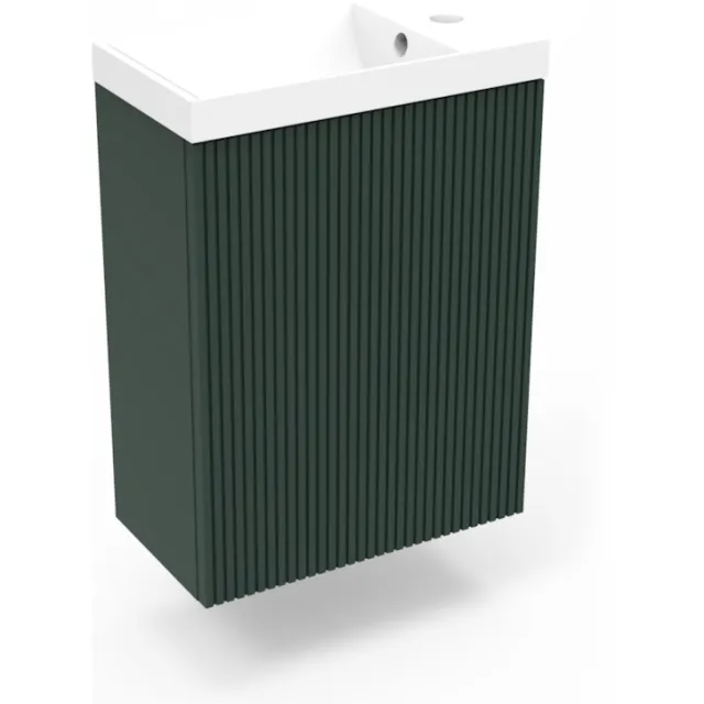 Fonteinkast Highland Green Arcqua Ridge 40x55x28 cm Incl. Fontein Mat Wit Met Overloop