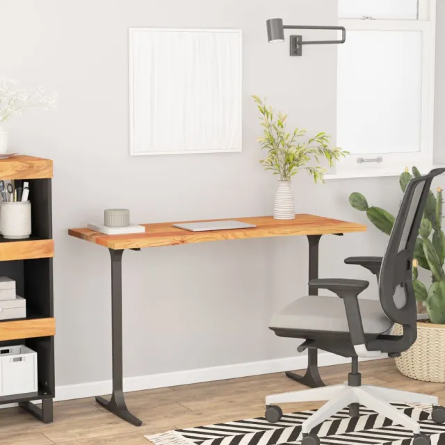vidaXL Bureaublad rechthoekig 140x60x2,5 cm massief acaciahout Bruin