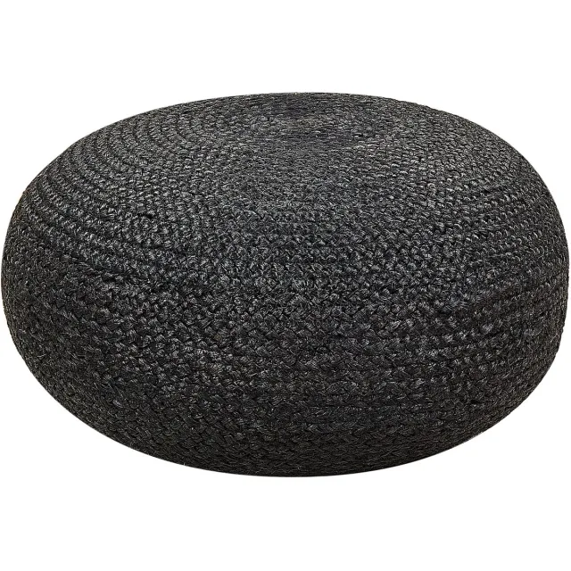 Beliani TIFELT - Poef - Zwart - Jute