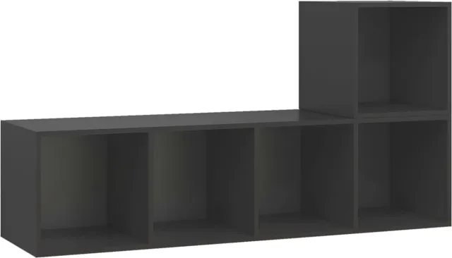 Meubelmania Maison Exclusive - 2-delige Tv-meubelset spaanplaat grijs