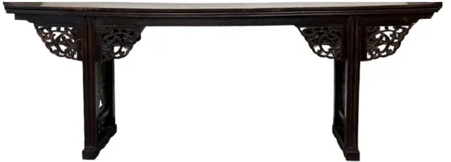 Fine Asianliving Antieke Chinese Sidetable Altaar Tafel B221xD45xH88cm Chinese Meubels Oosterse Kast Bruin