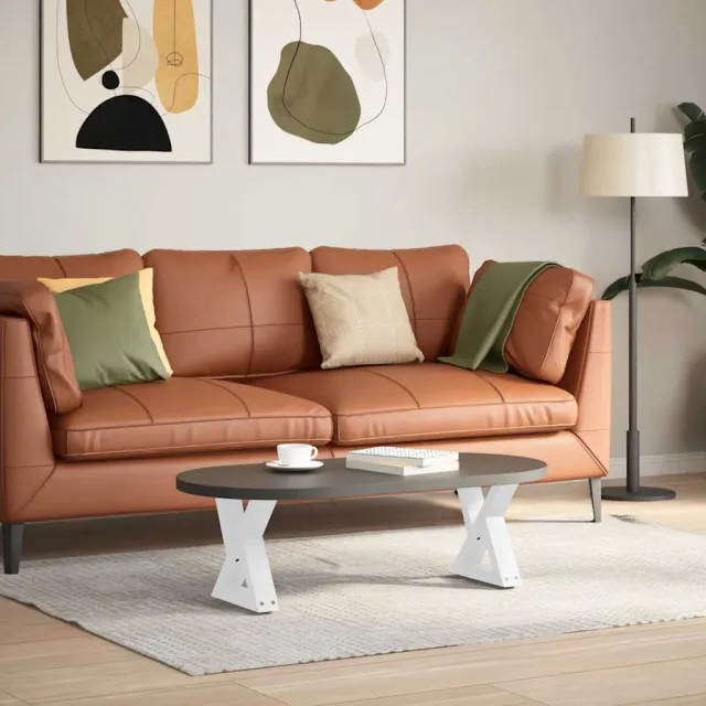 vidaXL Salontafelpoten 2 st 30x(30-31,3) cm staal wit