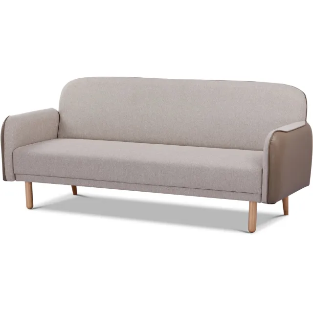 Sleepking Slaapbank / Sofa Bed - Junta - Zacht Luxe Zandkleur - Houten Design Poten