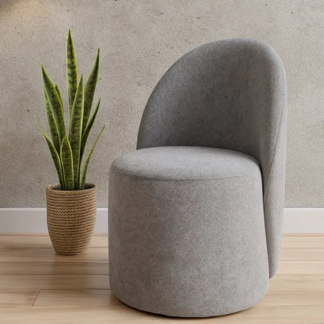De Groen Home Poef 80x45x45 cm - Comfortabele zitzak met rugsteun – Grijs - Comfortabele Zitzakstoel