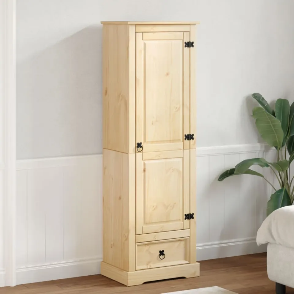 vidaXL Kledingkast Corona 55x38x170 cm massief grenenhout bruin, foto 2