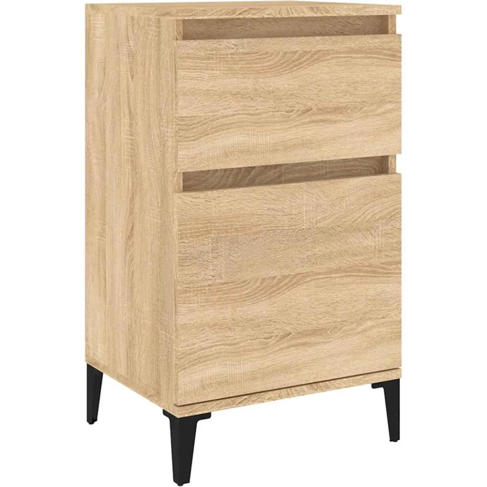 vidaXL Nachtkastje 40x35x70 cm sonoma eikenkleurig