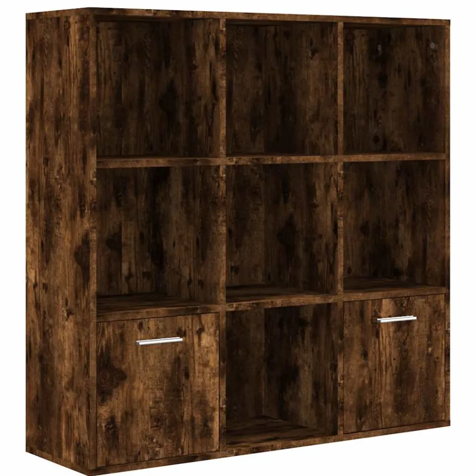 vidaXL Boekenkast 98x30x98 cm gerookt eikenkleurig Bruin