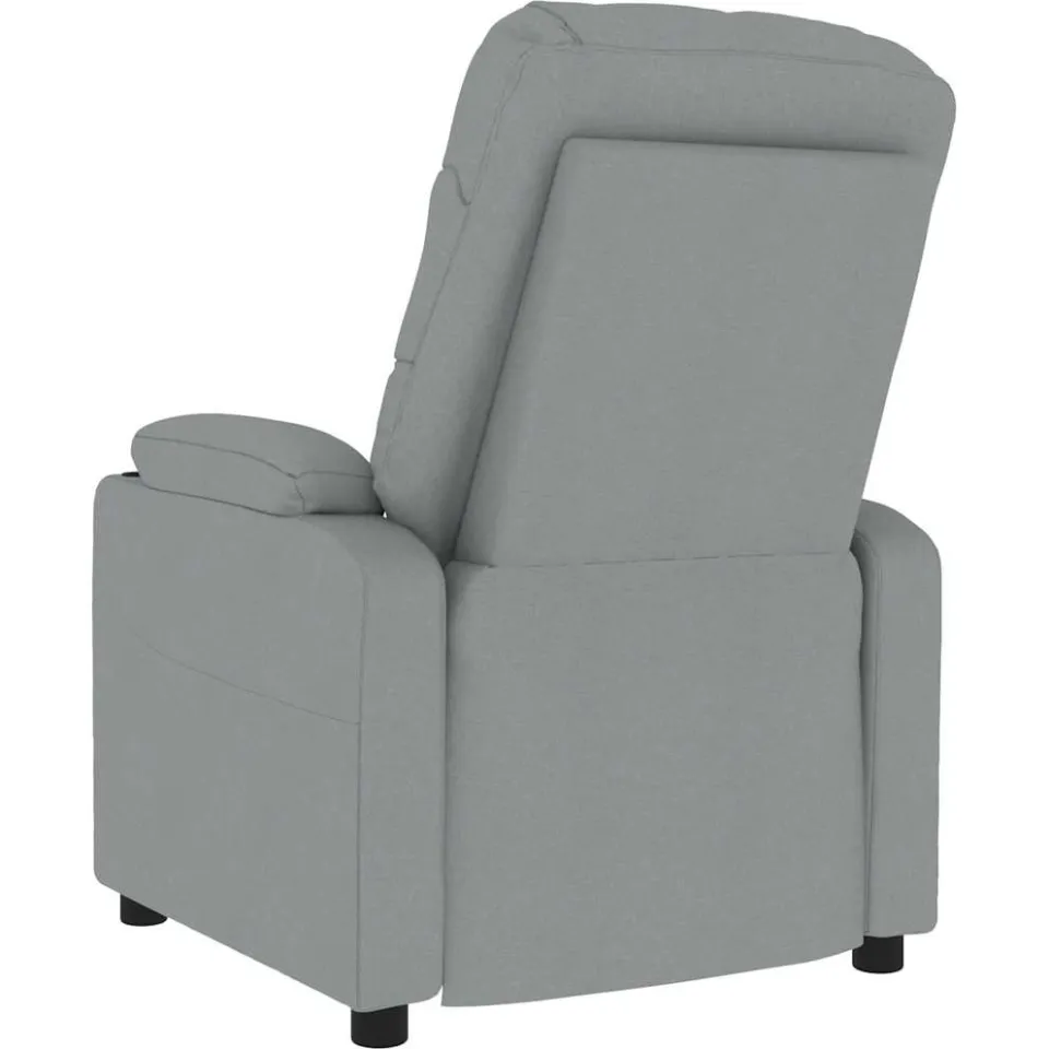 vidaXL Massagestoel stof lichtgrijs grijs, foto 4