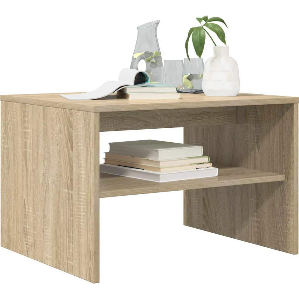 vidaXL Salontafel Sonoma Eiken 60 x 50 x 40 cm Bewerkt hout Bruin