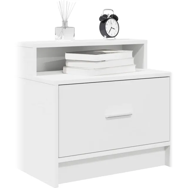 vidaXL Nachtkastje met lade 51x31x47 cm wit