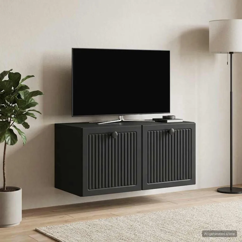 vidaXL Wandbeugel TV-kast 59,5 x 31 x 30 cm Zwart, foto 4