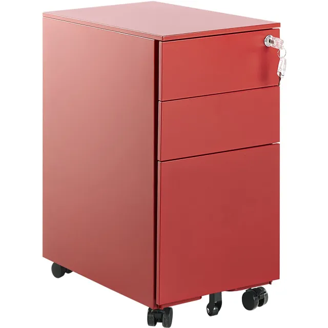 Beliani BOLSENA II - Archiefkast - Rood - Metaal
