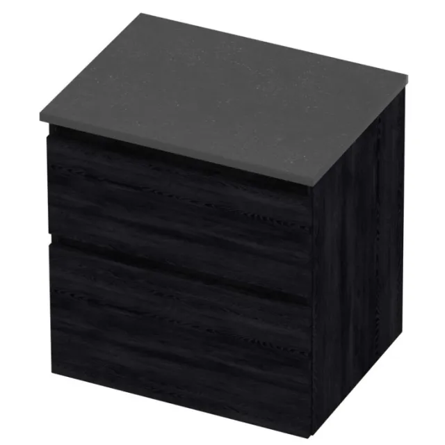 Proline Deck Badmeubelset Hardsteen Asymmetrisch 60x46x55 cm Blue Stone Black Oak