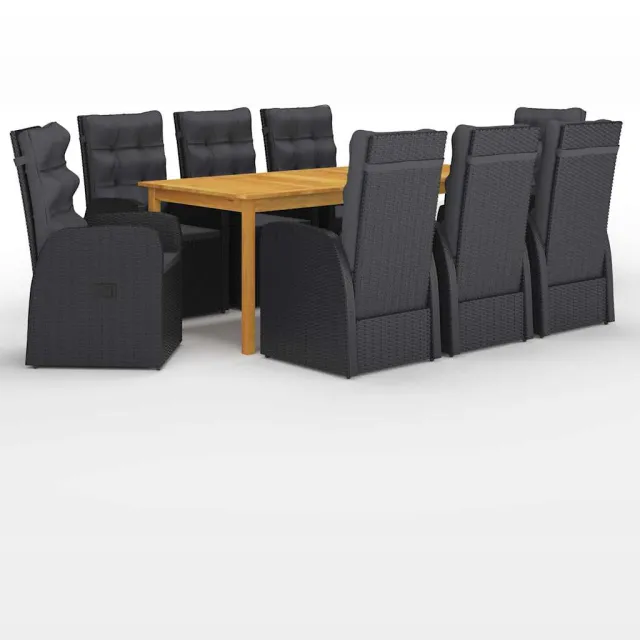 vidaXL 9-delige Tuinset zwart, foto 2