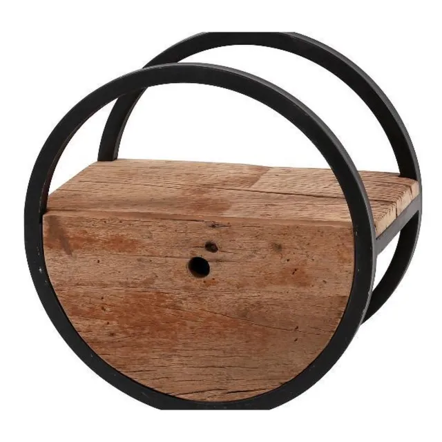 AnLi Style AnLi-Style Wandschap circular Ø50 met lade Bruin, Zwart