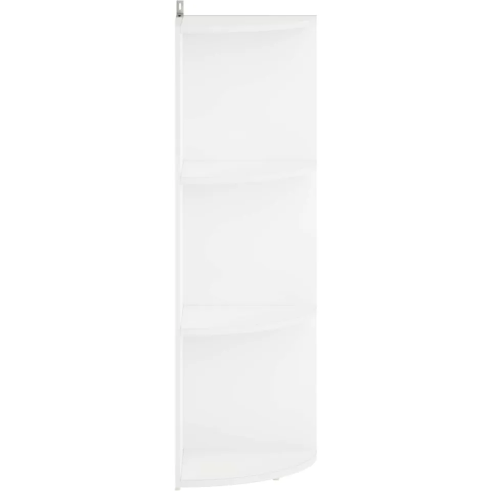vidaXL Hoekplank 3-laags 41,5 x 41,5 x 107,5 cm Bewerkt hout Wit, foto 2