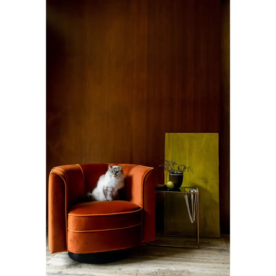 Dutchbone fauteuil Flower oranje, foto 4