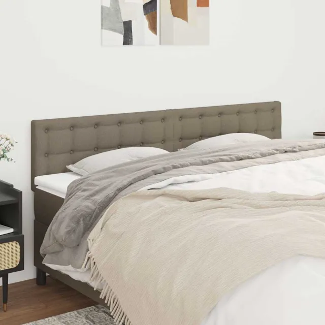 vidaXL Hoofdborden 180x5x78/88 cm stof taupe
