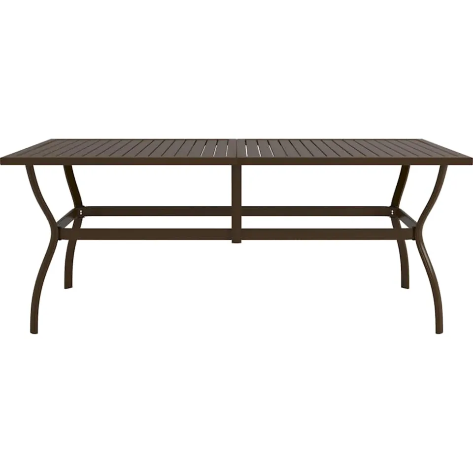 vidaXL Tuintafel 190x80x72 cm staal bruin