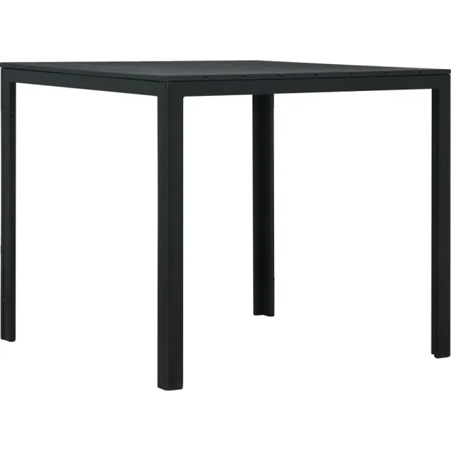 vidaXL Salontafel hout-look 78x78x74 cm HDPE zwart, foto 2