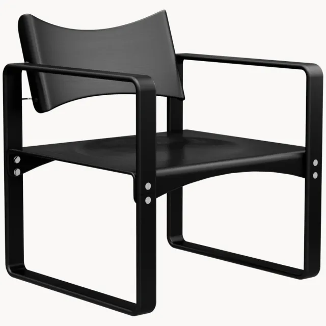 Verpan Armstoel Series 270 F, design Verner Panton Zwart