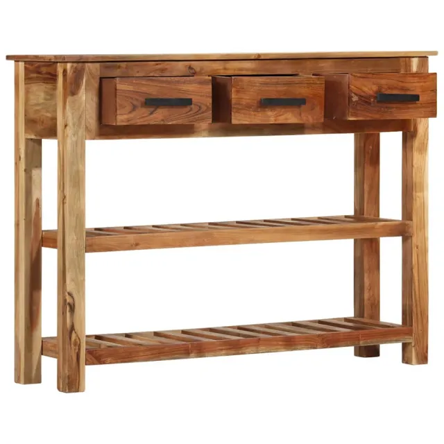 vidaXL Dressoir met 3 lades 110x30x80 cm massief hout Bruin