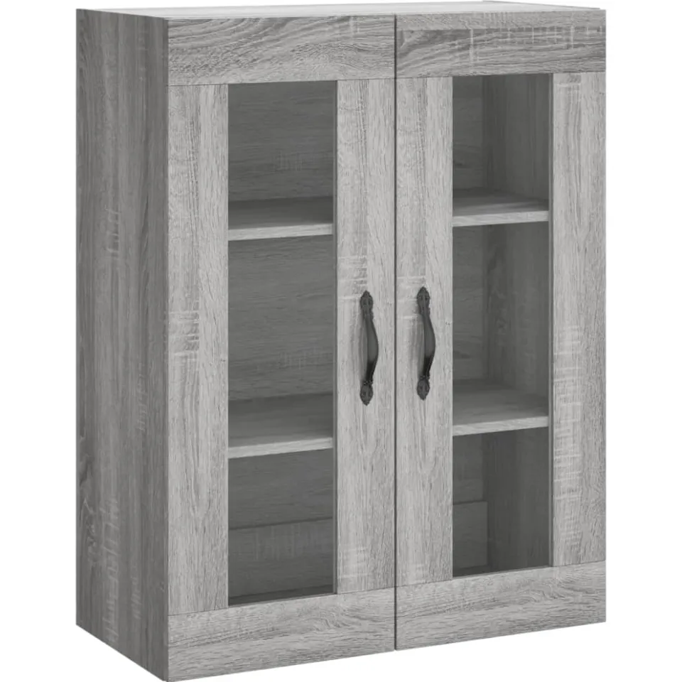 vidaXL Hangkasten 2 st bewerkt hout grijs sonoma eikenkleurig, foto 4