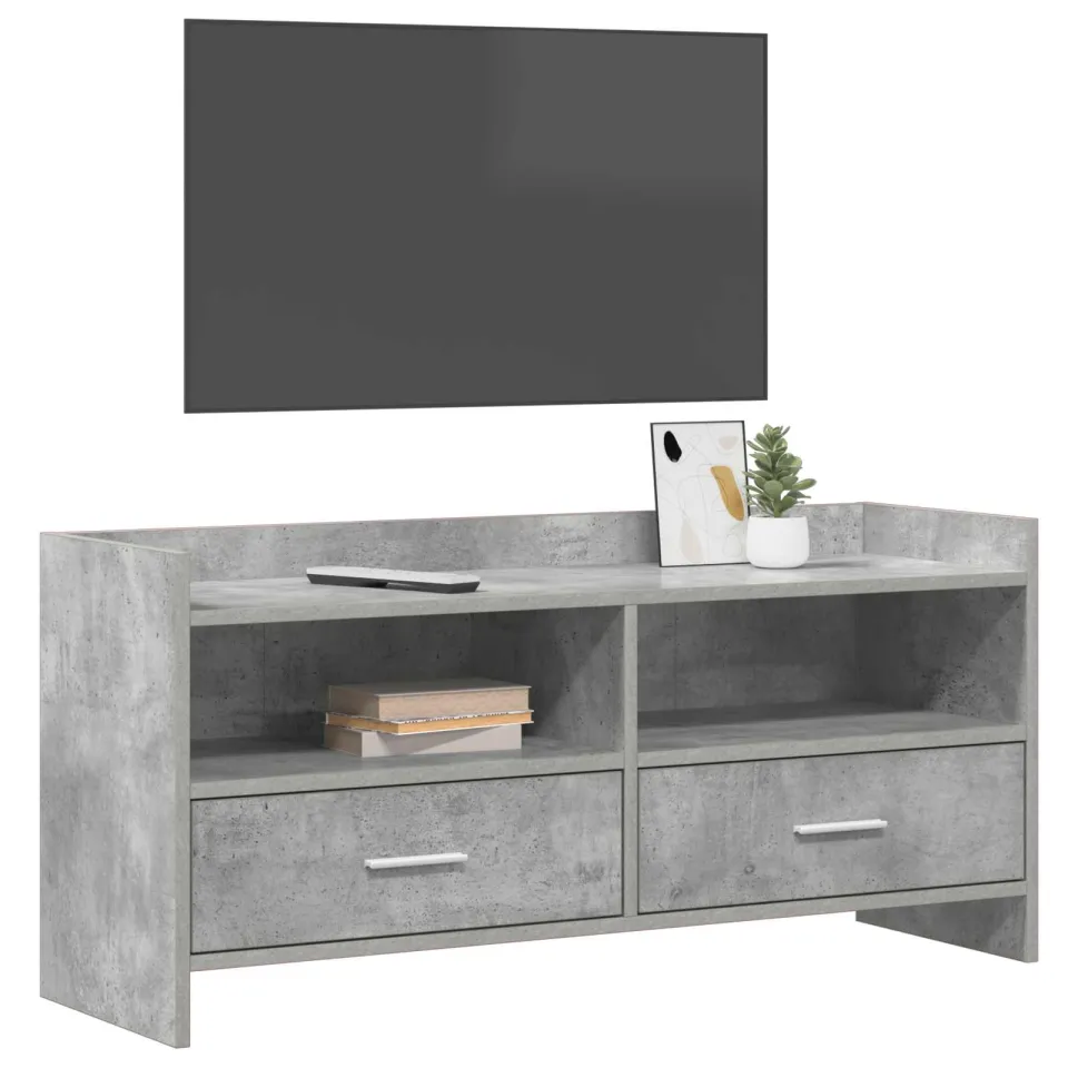 vidaXL TV-kast 100 x 33 x 47 cm Betongrijs Bewerkt hout