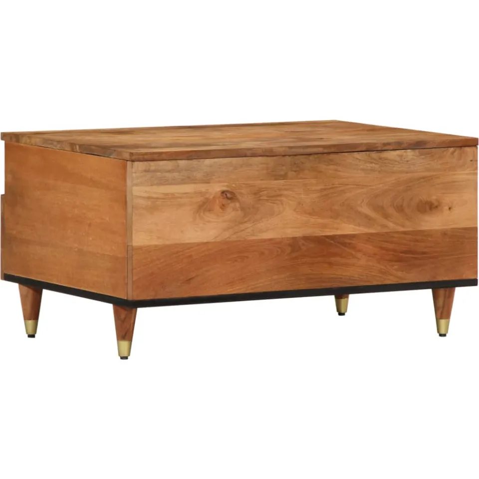 vidaXL Salontafel 80x54x40 cm massief mangohout bruin, foto 4