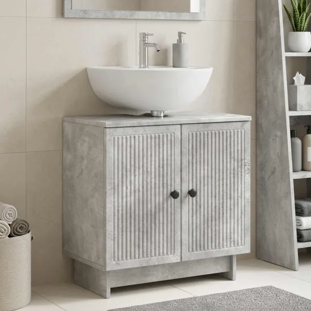 vidaXL Badkamer wastafelkast EDE Betongrijs 59,5 x 31,5 x 59 cm
