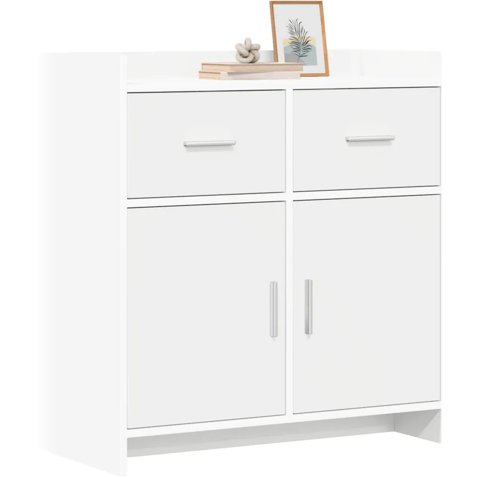 vidaXL Dressoir Wit 75 x 36 x 80 cm Bewerkt hout