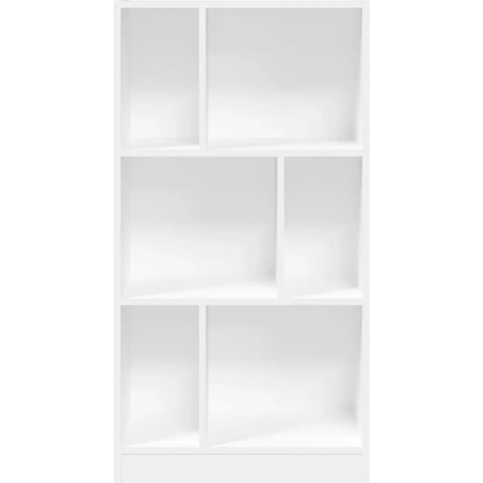 vidaXL Boekenkast 57x28,5x107,5 cm bewerkt hout wit, foto 4