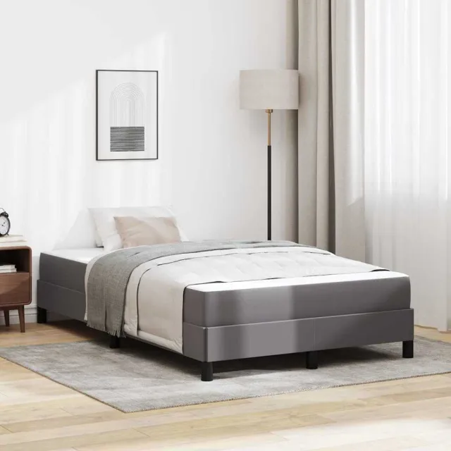 vidaXL Bedframe met matras Grijs 120 x 200 cm Stof
