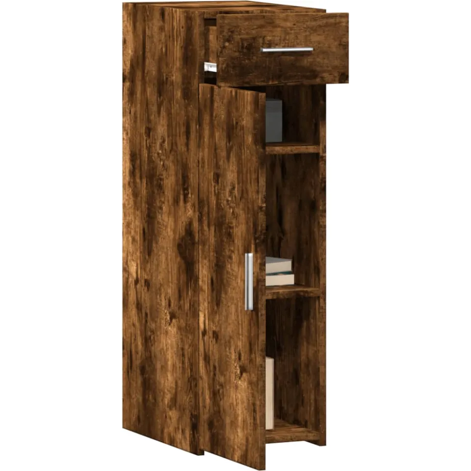 vidaXL Dressoir 30x42,5x93 cm bewerkt hout gerookt eikenkleurig, foto 2